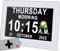Upgraded Dementia Clock 2.0 with Auto DST, 20 Custom Alarms Reminders, Sleep Trainer, 10 Levels Auto Dimmer, Day Date Wall Calendar Clock, Large Clear Digits, 7 with Remote & HD Digital Picture Frame