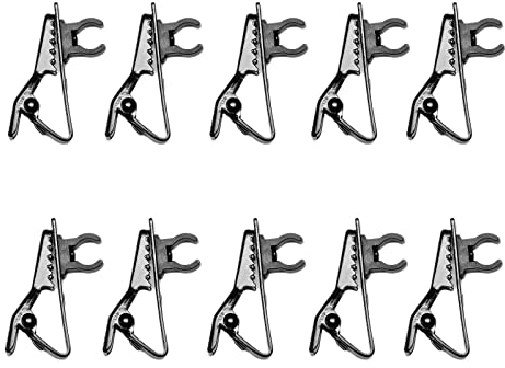 PXRLMYF 10 Stücke Lavaliermikrofon Clip,Metall Lavalier Revers Mikrofon Clip,Schwarz Mic Clips für Interview Meeting Lectures Online Chat
