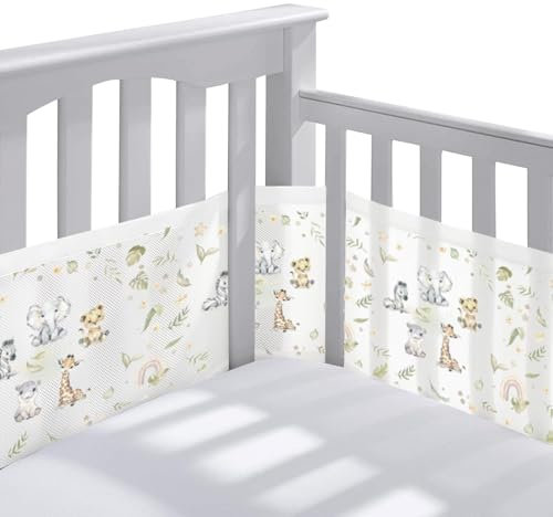 Tour de lit Bébé Cabane, Tours de Lit en Maille Respirant, Contour de Lit Bébé Respirant, Doublure en Maille 4 Côtés, Contour de Lit pour Bébé avec Circulation de l'air Doublure en Maille