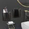 2 Packs Black Toothbrush Holder Wall Mounted, Self Adhesive Electric Toothbrush Holders Bathroom Accessories Organiser for Toothpaste Razor, No Drilling Toothbrush Holder for Bathroom Easy Clean