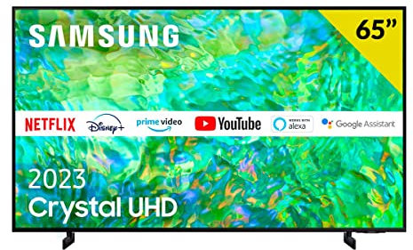 SAMSUNG TV Crystal UHD 2023 65CU8000 - Smart TV de 65, Procesador Crystal UHD, Q-Symphony, Gaming Hub, Diseño AirSlim y Contrast Enhancer con HDR10+