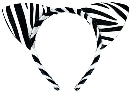 Oblique Unique® Haarreifen Zebra Ohren Haarreif für Fasching Karneval Motto Party Kostüm Accessoires für Zebra Kostüm