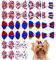 BIPY 20PCS Union Jack Dog Hair Bows with Rubber Bands Dog Grooming Bows Kings Coronation UK British Flag Kitten Puppy Cat Hair Bows Topknot Attachment Accessories Colors Random