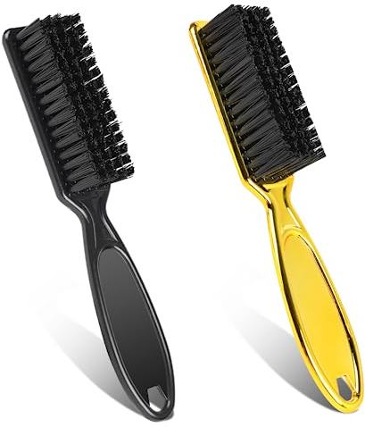 Lot de 2 brosses de nettoyage pour tondeuse à cheveux - Accessoire de coiffure - Brosse à ongles avec poignée - Brosse de nettoyage - Brosse à ongles - Brosse de nettoyage pour coiffeur