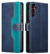 XIZYO Leather Wallet Case for Samsung Galaxy A14 4G/5G, Book Flip Folio Stand View Cover, with Card Holders, Kickstand Magnetic Closure Shockproof Protective Case, Blue green
