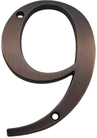 Numero Civico Esterno 4 in 101mm Numero di casa Numero di Indirizzo porta Numero in lega di zinco Visita Avvita Segno di indirizzo esterno # 0-9 BRONZO Colore Numeri Civici Esterni ( Color : Aged bron