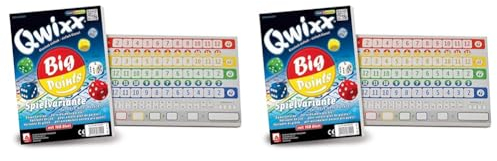 NSV - 4039 - QWIXX - Big Points - Zusatzblöcke 2er Set - Würfelspiel (Packung mit 2)