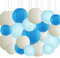 WENKA Laternenfest, 20 Stück, hellblau-beige Papierlaternen, 20,3–35,6 cm, chinesischer Papier-Lampion für Weihnachten, Weihnachten, Hochzeit, Party, Veranstaltungen, Outdoor-Hängedekoration
