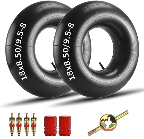 New Olym 18 x 8,50/9,50–8 robuster Schlauch mit TR-13-Ventilschaft für ATV, Quad, 4 Räder, Go-Kart, Rasentraktor, Schneefräse, Golfwagen, Gartenanhänger, robuster Rasenmäher, Rasen und mehr