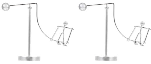HEMOTON 2stücke Balancierender Ski Figur Aus Kinetische Kunst Für Büro Und Zuhause Dekoratives Tischspielzeug Für Physikliebhaber Für Freunde Und Familie