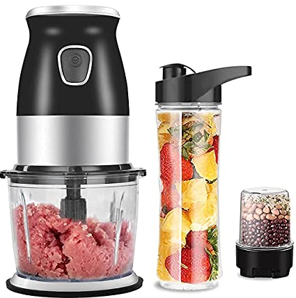 TNSSCZM Frullatore Personale Portatile da 500 W, frullatore Gratuito, Robot da Cucina con Ciotola Tritatutto da 600 ml