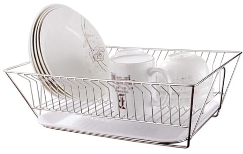 TRUIGYN Escurridor de Platos, escurridor de Platos, escurridor de Platos pequeño de Acero Inoxidable para Platos de Cocina y escurridor de Platos