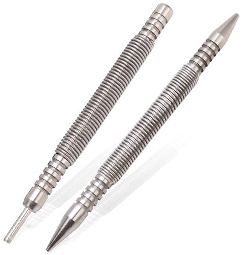 Saipor Set di 2 punzoni per rimozione di perni a doppia testa e set di punzoni per rimozione di cerniere, 3/32 e 1/16 teste Set di chiodi a molla senza martello, 3500 PSI Striking Force Spring