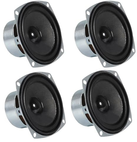 4Pcs 10W 3inch Loud Speaker 78MM 3 8 Ohm Bass Speaker Audio Sound Home Theater Loudspeaker Full Frequency Range Speaker for LCD TV Computer DIY Boom Box Speaker