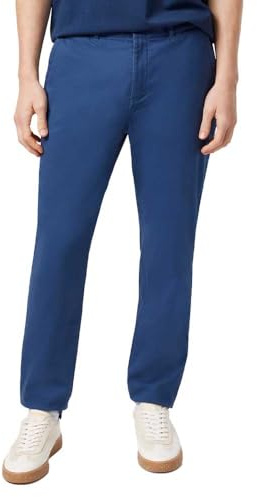 Scotch & Soda Men's Seasonal Core-Stuart Washed Cotton Blend Twill Chino Pant, Blue (Atlantic Blue), 33 W/34 L