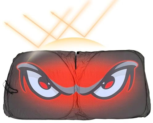 Parasol divertido para parabrisas de coche, diseño de dibujos animados, para parabrisas