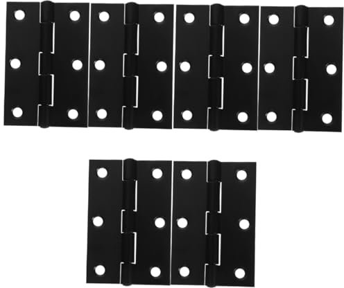 SOLUSTRE 6pièces Charnières De Porte Intérieures Acier Robustesse Et Polyvalence Pour Fenêtres Et Meubles Avec Vis Incluses Noir