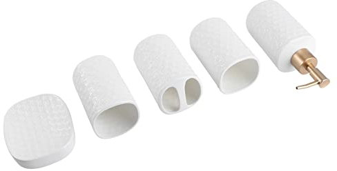 Genérico 1 Juego Set De Aseo Contenedor De Viaje De Champú Taza para Hacer Gárgaras Dispensador De Jabón Dispensador De Viaje Kit De Aseo Dispensador De Cepillo De Cerámica