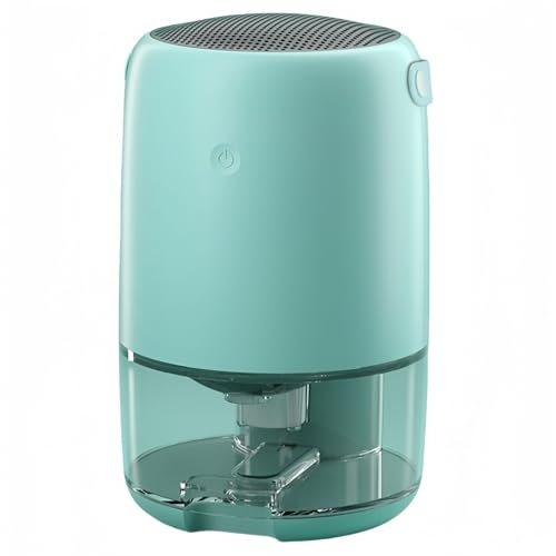 Deumidificatori domestici 270ml/giorno deumidificatore silenzioso risparmio energetico Allarme acqua piena Deumidificatore serbatoio d'acqua 1,1L adatto l'asciugatura umidità, condensa bucato(Blue)