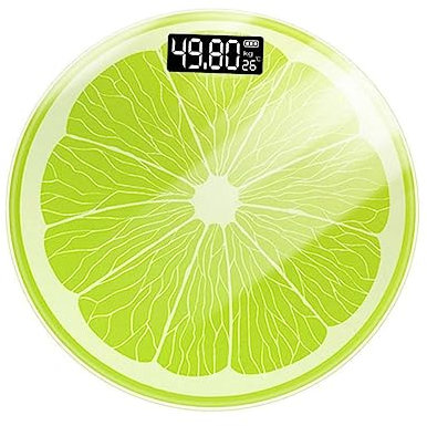 Baluue Digitale Körpergewichtswaage Zitronen Design 28x28cm Präzise Messung Stabiles Gewicht Fitness Gesundheitsmanagement Kompakt Für Zuhause