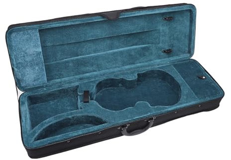 Geigenkoffer, Multifunktionale Hartschalen-Oxford-Stoff-Geigen-Reise-Aufbewahrungsbox für Klassische Elektrische Violinen der Größe 3/4