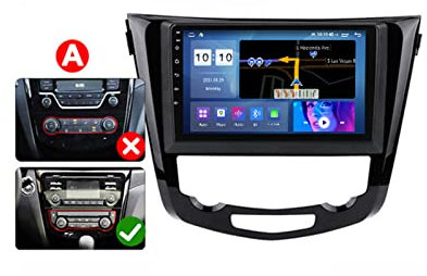 Estéreo de Coche 2 DIN Radio para N-issan X-Trail T32 Qashqai J11 2013-2020 Navegación GPS Pantalla táctil de 9 Android 14 Multimedia Receptor de Video con 4G / 5G WiFi DSP Carplay,A,M500S
