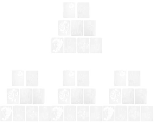 Tofficu 4 Sätze Diy Wandmalerei Malerei Dekorative Charakter Hohle Malerei Vorlage (neunteiliges Zeichenset) Jakobsmuschel-schablone Alphabet-schablonen Das Haustier 9 Blatt * 4