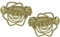 2 Embrasses, Pinces à Rideaux décoration en Metal, modèle Lina, Design Élégant, Couleur Or