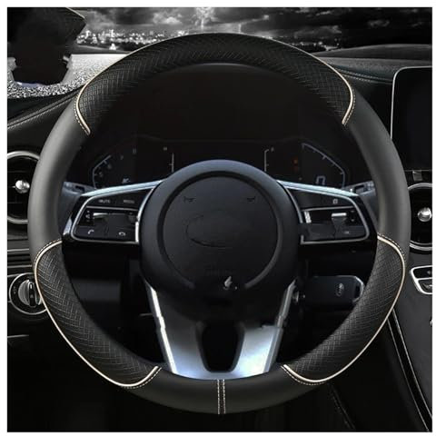 Lenkradabdeckung Für Toyota Für Corolla Für Fortuner Für Sequoia Für Auris Für Avensis Für Yaris Für Ios Für Celica Auto Lenkrad Abdeckung Auto Lenkradhüllen(Beige)