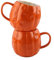 Vitrignis Set di 2 tazze a forma di zucca di Halloween, 500 ml, grandi, in ceramica, per Halloween, regali di Halloween, tazze da caffè per donne e uomini