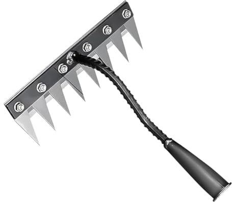 5/6/7/8 Tooth Carbon Steel Garden Râteau de désherbage