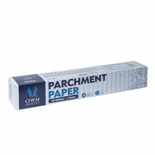 We Can Source It Ltd – Catering Parchment Paper 450mm x 75M – Non-Stick Baking Paper for Restaurants, Takeaways & Meal Prep – Easy Cut Box for Safe, Quick & Efficient Wrapping - Roll of 1