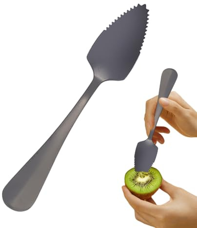 Niesel Grapefruit-Löffel mit gezacktem Rand – Tafelbesteck für Verkostungen – Löffel aus Edelstahl für Joghurt | für Obstsalat, Snack, Dessert und Verkostung