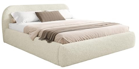 Mirjan24 Polsterbett Telzo mit Bettkasten, modernes Doppelbett inkl. Lattenrost, Elegantes Bett mit gepolstertes Kopfteil, Verschiedene Größen (Lambi 08, 180 x 200 cm)