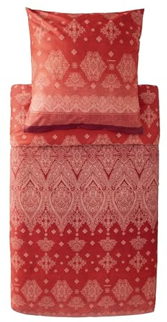 Bassetti Feinste Original Bettwäsche im Typischen Design für Gehobene Ansprüche, 100% Baumwolle Mako-Satin, Einzelbett 140 x 200 cm, Kissenbezug 70 x 90 cm, Kerala R1