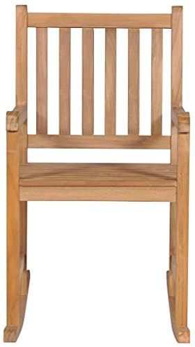 VIHHQGC Garten Schaukelstuhl aus Massivholz Teak für Terrasse und Außenbereich