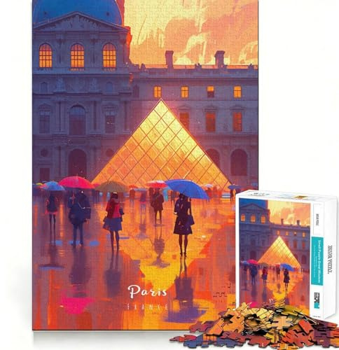 1000-teiliges Puzzle für Erwachsene,Louvre Museum,Feine Gelenke,Spaß,Kluge Herausforderung,Ruhige Spielzeit,Geburtstagsgeschenk,Hobbygeschenk (38x52cm)