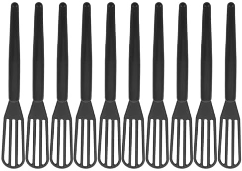 CRAFTHROU Fouets Mélangeurs Épais en Plastique Noir, Lot de 10 pour Coloration Capillaire, Outil de Mélange Manuel pour Usage Professionnel en Salon de Coiffure