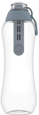 Dafi Botella Filtrante de Agua con un Filtro de Carbón Activado 0,5L, Acero - sin BPA, Elimina el sabor y el olor a cloro - para la Escuela, el Gimnasio, los Viajes - Botella Filtradora de Agua