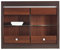Furniture24 Hängevitrine FR17 Vitrine Wandvitrine Wandschrank Hängeschrank Wohnzimmerschrank Schrank mit 2 Türen und Led Beleuchtung
