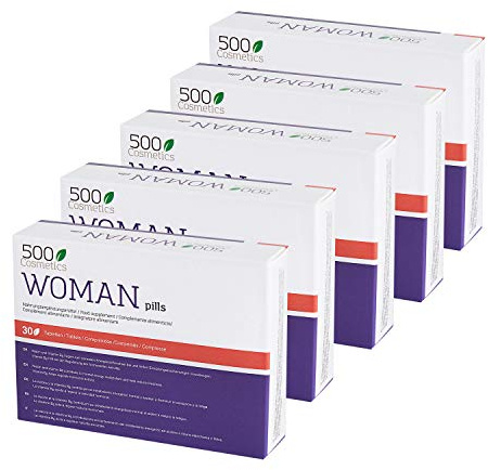 500Cosmetics Woman-Natürliche Tabletten zur Entlastung der Symptome der Menopause, hormonelle Regulation und Erhöhung der Libido – hergestellt und registriert in der EU (5)