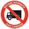 AUA SIGNALETIQUE - Panneau Entrée interdite aux camions - Ø 450 mm, Aluminium Dibond 3mm