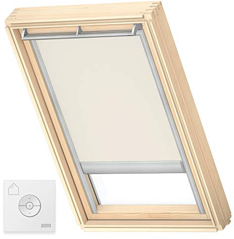 VELUX Original Store Occultant à Énergie Solaire, Cadre Argenté, S06, S36, Beige Clair - Version précédente