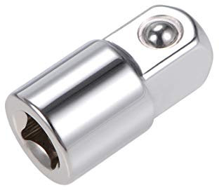 sourcing map Buchsenadapter und Reduzierstück 1/4-Zoll-Buchse auf 3/8-Zoll-Stecker Cr-V Stahl