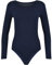 Evoni Damen Body langarm I blickdichter Bodysuit mit Rundhals für Frauen I Langarmbody in verschiedenen Farben I Body Shaper aus Baumwolle I Jumpsuit S Dunkelblau