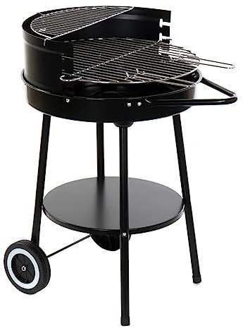 D,casa - Barbacoa Metal con Ruedas 59x49x82 cm