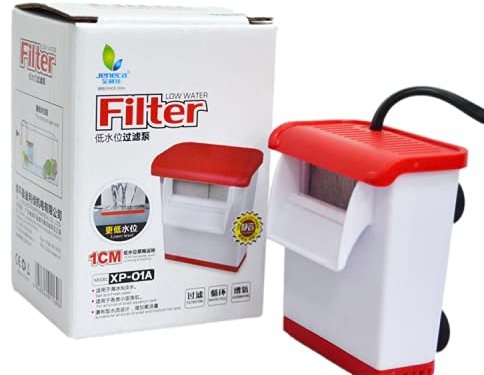 Filtro interno para acuario, filtro de tanque de peces, filtro de cascada baja de 90L/H, bomba sumergible de limpieza de agua para tanque de peces o tanque de tortuga (90L/H)