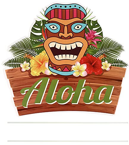 PRETYZOOM Gartendeko Hawaii Gartenstecker Dekoschild Tropische Schild Beetstecker Rasenstecker Teichdeko Dekofigur Gartenfigur Hawaiianische Rasen Sommer Hof Strand Party Deko- Statue