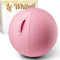 Swiss Ball Original WHIBALL - Siege Ballon de Bureau, pour la Maison ou Le Yoga et Fitness - Ø 65cm - avec Tissu d’ameublement résistant et Lavable - Ideal Grossesse pour Assise Dynamique (Rose)