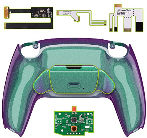 eXtremeRate Chroma Programmierbares Rise 2.0 Remap-Kit für PS5 Controller BDM-010 BDM-020, Upgrade-Board & neu gestaltete Rückschale und Rücktasten-Befestigung – Controller Nicht im Lieferumfang